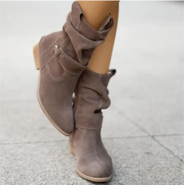 Women's Suede Slouchy Ankle Boots | Chic & Comfortable